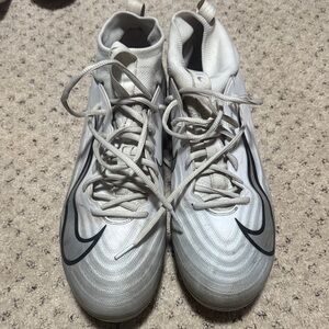 Nike White and Gray Sports football cleats air zoom 12.5 men